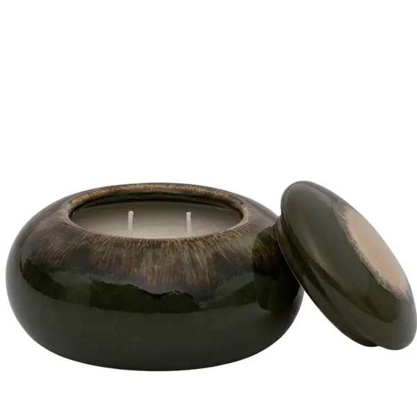 Vela Decorativa Oval de Cerâmica