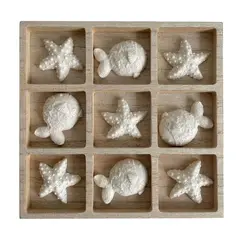 Jogo Decorativo Mar em Poliresina Branco Natural