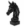 Escultura Decorativa Preta de Cavalo em Poliresina