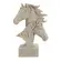 Escultura Decorativa Bege Bustos de Cavalos em Poliresina