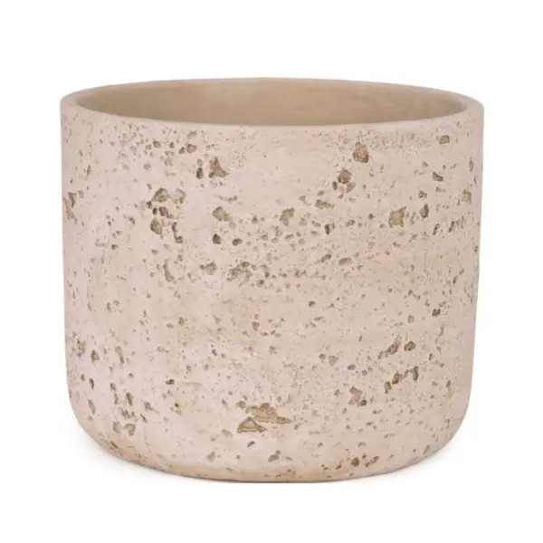 Cachepot Grande Bege em Cimento