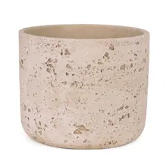 Cachepot Grande Bege em Cimento
