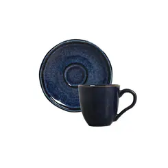 Xícara Café de Cerâmica Daily Happy 70ml com Pires