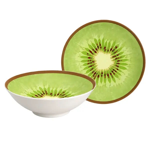 Bowl de Cerâmica Decorado Estampa Kiwi