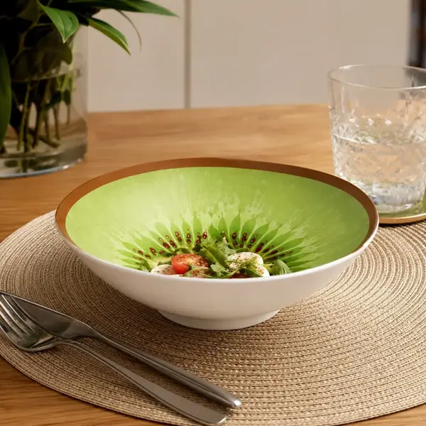 Bowl de Cerâmica Decorado Estampa Kiwi