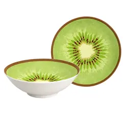 Bowl de Cerâmica Decorado Estampa Kiwi