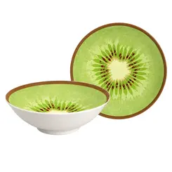 Bowl de Cerâmica Decorado Estampa Kiwi