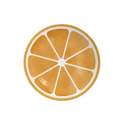 Prato Sobremesa de Cerâmica Estampa Laranja