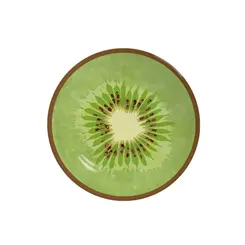 Prato Sobremesa de Cerâmica Estampa Kiwi