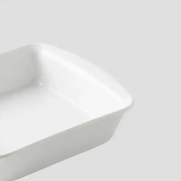 Travessa Retangular Grande de Cerâmica Branca 2ª Linha