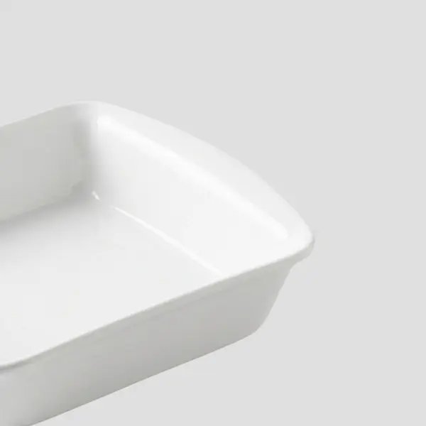 bianca ceramica 2皿 Travessa Retangular Média de Cerâmica Branca 2ª Linha - CERAFLAME