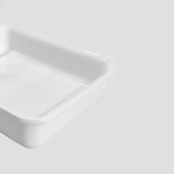 Travessa GN Média Branca de Cerâmica Linha Buffet 2ª Linha