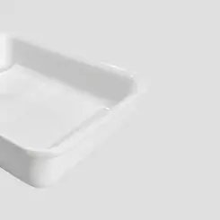 Travessa GN Média Branca de Cerâmica Linha Buffet 2ª Linha