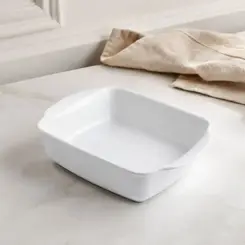 Travessa Média de Cerâmica Linha Gusto Branca 2ª Linha
