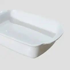 Travessa Grande de Cerâmica Linha Gusto Branca 2ª Linha
