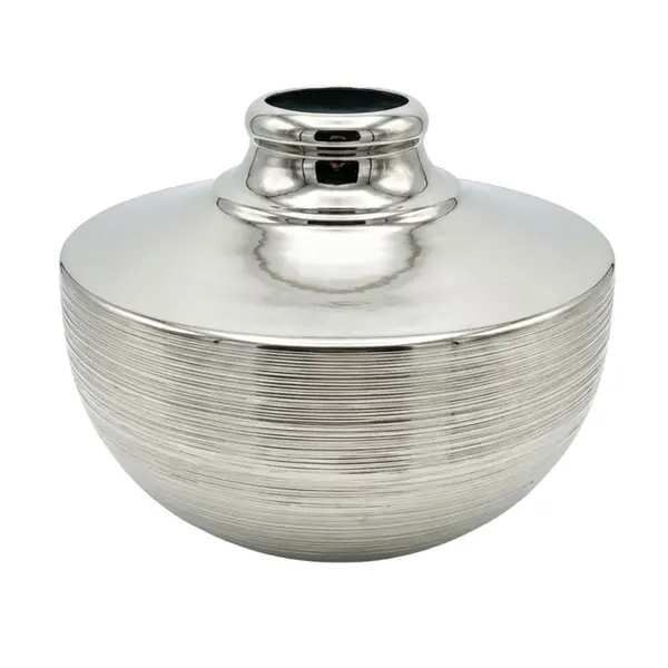Vaso Decorativo Médio Metalizado Texturizado