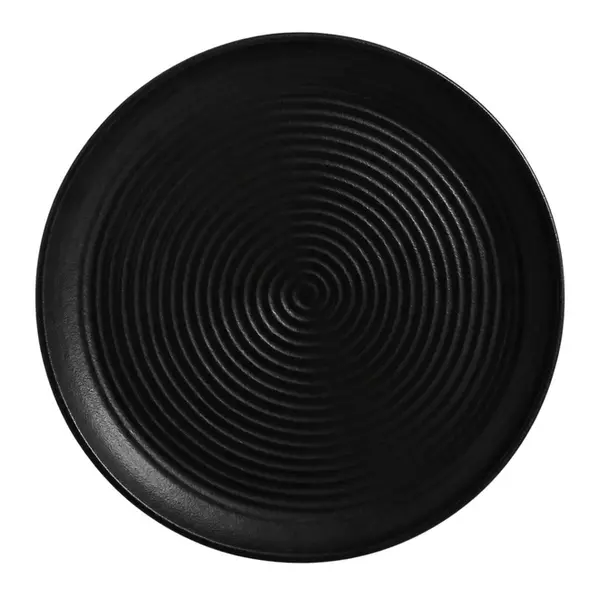 Prato Raso de Cerâmica Preto Matte