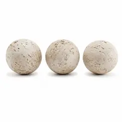 Jogo com 3 Bolas Decorativas de Resina