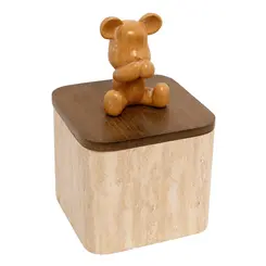 Caixa Decorativa de Madeira com Tampa Toy Art Boca