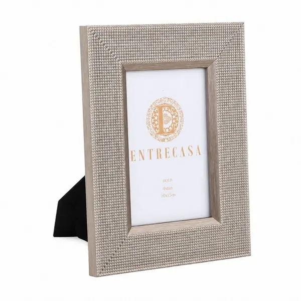 Porta-Retrato em MDF com Textura de Bolinhas 22,4cm