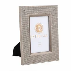 Porta-Retrato em MDF com Textura de Bolinhas 22,4cm