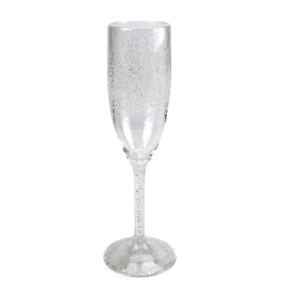 Taça de Champagne em Acrílico Bolhas