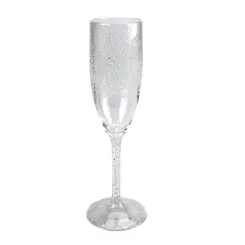 Taça de Champagne em Acrílico Bolhas