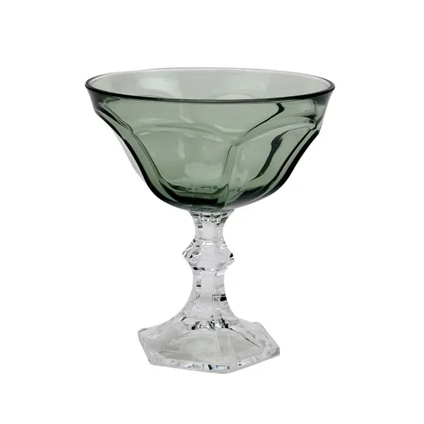 Taça Para Sorvete de Acrílico Verde Sextavado