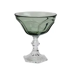 Taça Para Sorvete de Acrílico Verde Sextavado