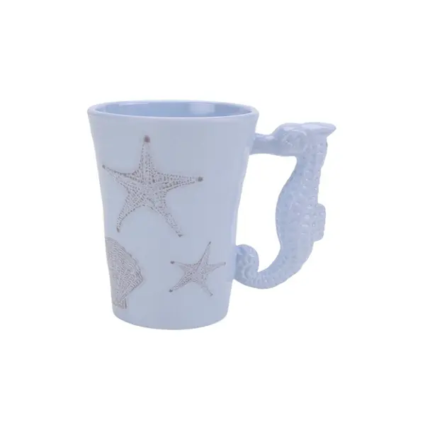 Caneca de Melamina com Desenho de Conchas 14,5cm