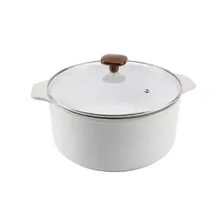 Panela de Cerâmica Grande  Slim Vanilla com Tampa
