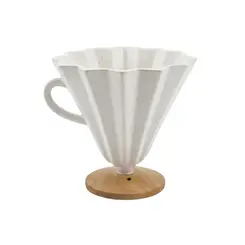 Suporte para Filtro de Cerâmica Grande com Base em Madeira