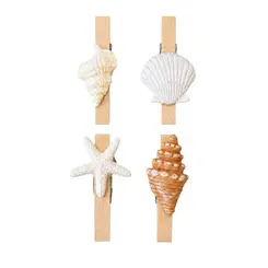 Kit com 4 Peças Prendedores Decorativos Decor Marine