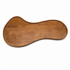 Bandeja de Madeira com Design Orgânico Curvo
