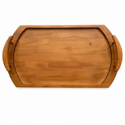 Bandeja em Madeira com Design Curvo