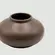 Vaso Achatado de Cerâmica Marrom Decorativo
