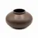 Vaso Achatado de Cerâmica Marrom Decorativo