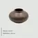 Vaso Achatado de Cerâmica Marrom Decorativo