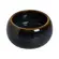 Vaso Baixo de Cerâmica Azul e Preto
