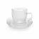 Conjunto 6 Xícaras de Café de Vidro com Pires Castle