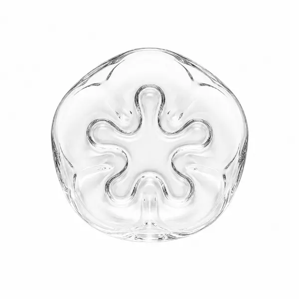 Centro de Mesa de Cristal com Design Orgânico