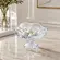 Centro de Mesa de Cristal com Design Orgânico com Base