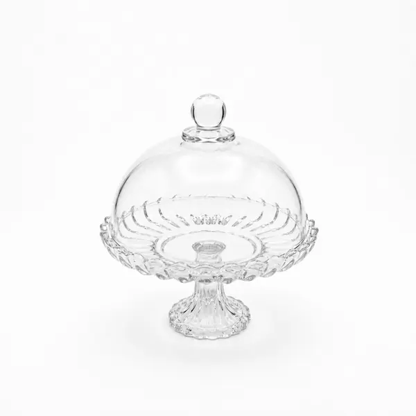 Queijeira de Cristal Lapidado com Base