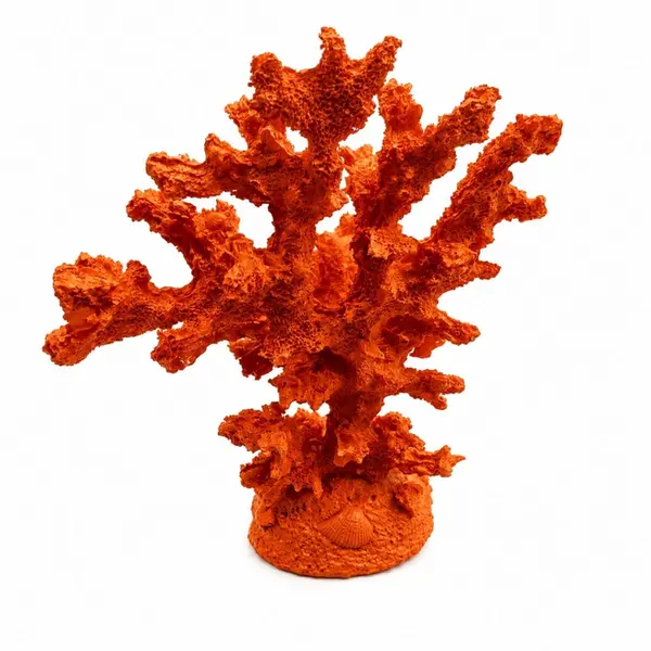 Coral Decorativo Laranja em Resina