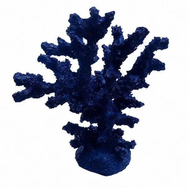 Coral Decorativo Azul em Resina