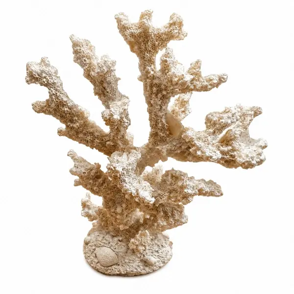 Coral Decorativo Branco em Resina