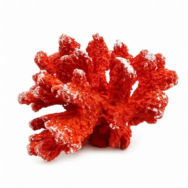 Coral Decorativo Pequeno Laranja em Resina