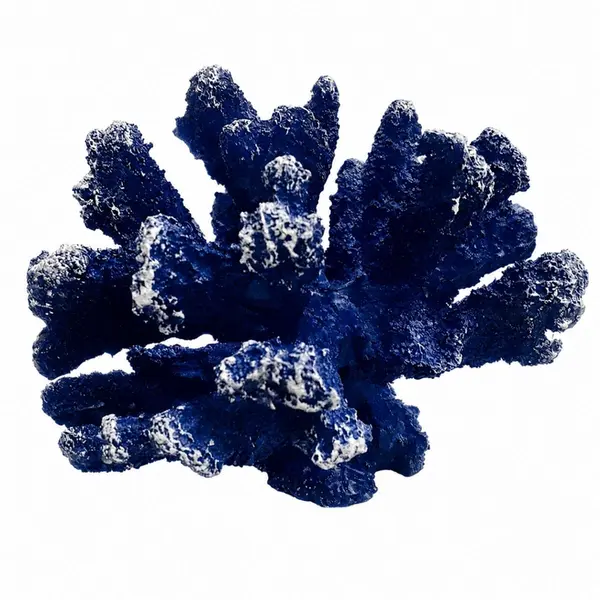 Coral Decorativo Pequeno Azul em Resina