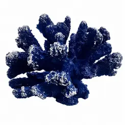 Coral Decorativo Pequeno Azul em Resina