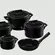 Conjunto 5 Panelas de Cerâmica Clear Preto